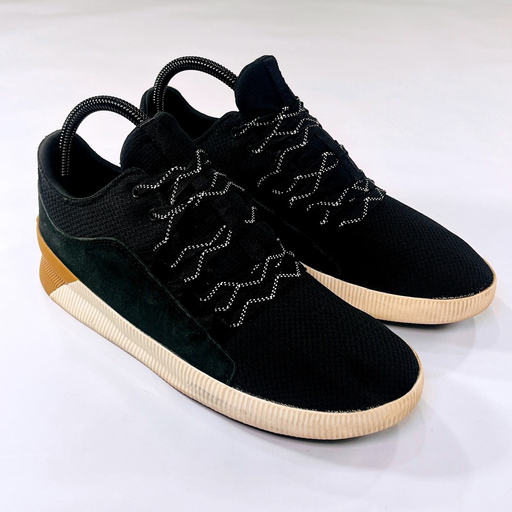 SOREL Out N' About Plus Sneakers Womens 8.5 Black Suede Mesh Waterproof Shoes